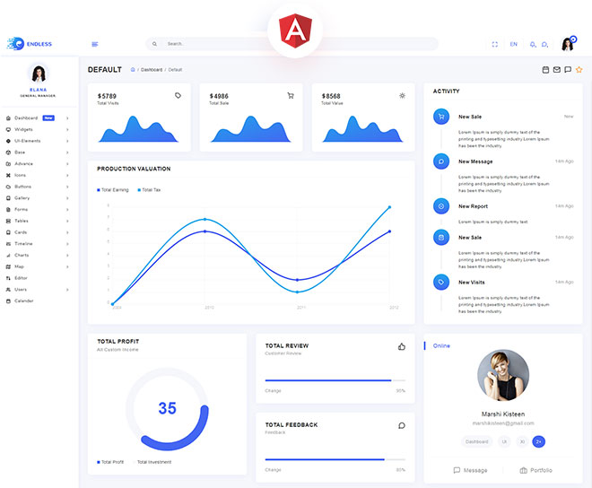 Best 25 Angular Admin Template 2024 Admin Dashboard