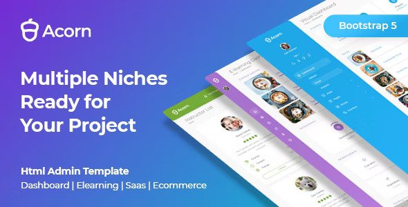 Acorn Bootstrap Html Laravel .Net Admin Template