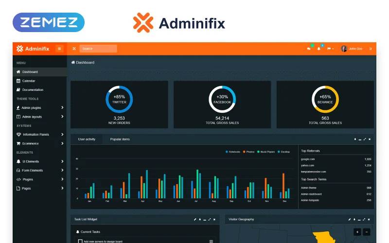 Adminifix Creative Dashboard Admin Template