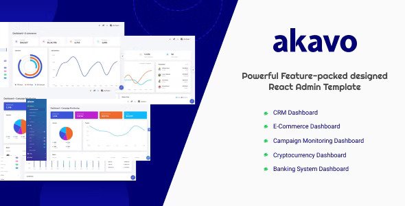 Akavo React HTML Dark Admin Template