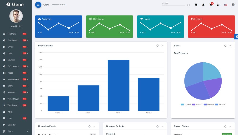 Angular Admin Template with Material Design