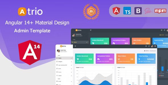 Atrio Angular Material Design Admin Dashboard Template