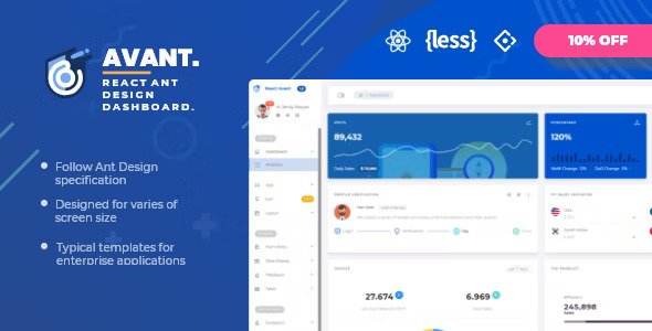 Avant Ant Design React Dashboard Template
