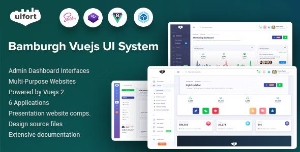 Bamburgh Vuejs Admin Dashboard & UI Kit & MultiPurpose Websites Template