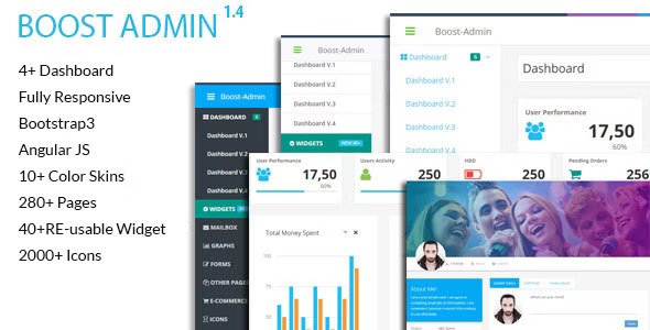 Boost Responsive Angular JS Admin Web App Kit