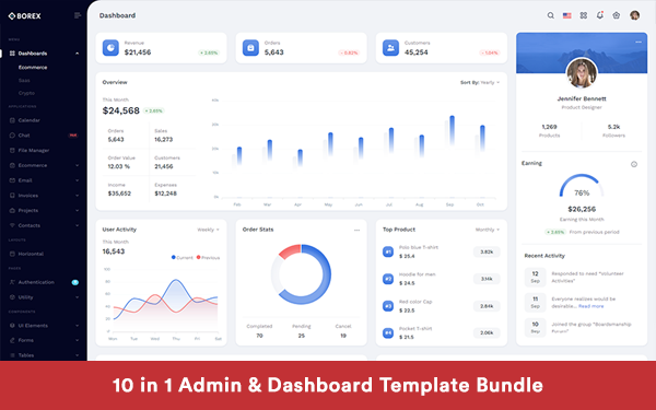 Borex Admin & Dashboard Bundle