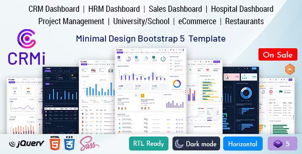 CRMi Bootstrap Admin Dashboard Template HTML