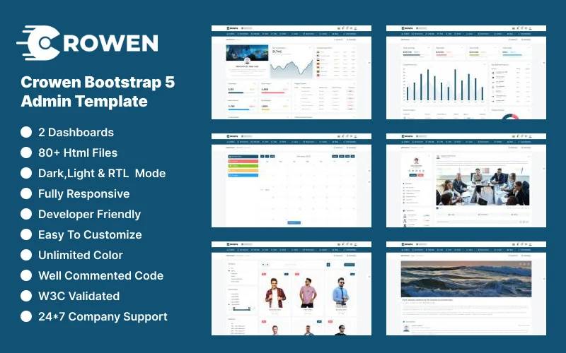 Crowen Bootstrap Admin Template