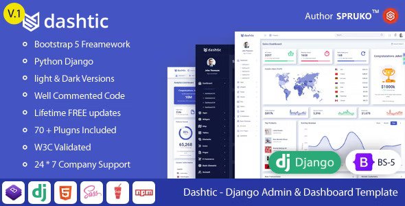 Dashtic Django Admin & Dashboard Template