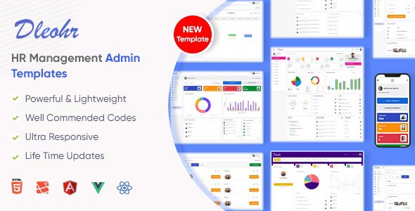 Dleohr Leave & Employee HR Management Admin Templates (HTML Laravel ReactJS Angular Vuejs)