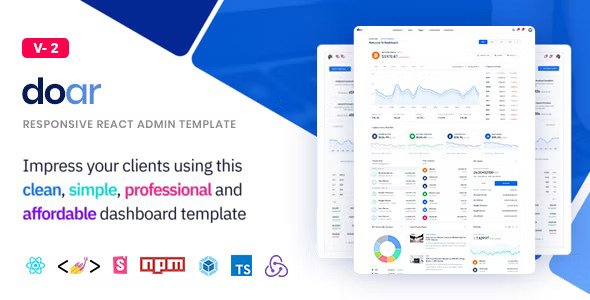 Doar React Admin Template with Dashboard UI KIT