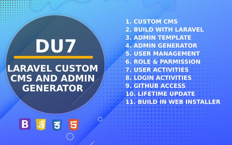 Du Laravel cms and Admin Generator