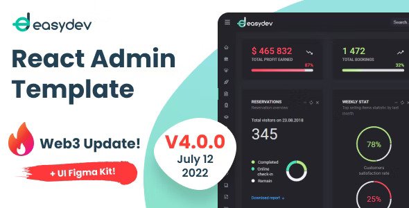 EasyDev React Redux BS Admin & Dashboard Template Figma