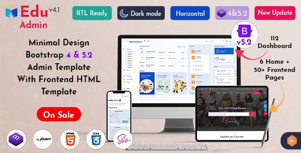 Eduadmin Responsive Bootstrap Admin Template Dashboard