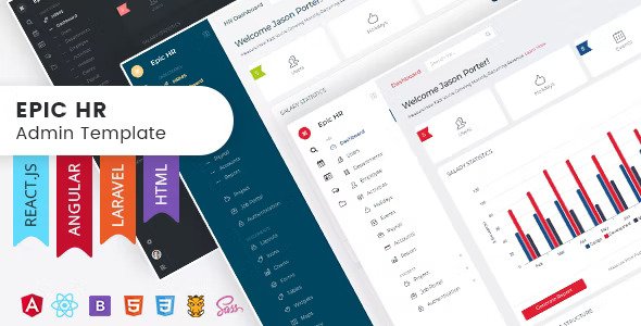 Epic Pro React Angular Laravel Bootstrap HR Management Admin Template & UI Kit