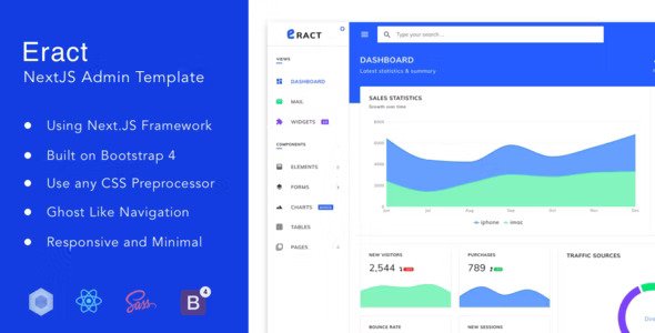 Eract ReactJS Bootstrap Admin Template