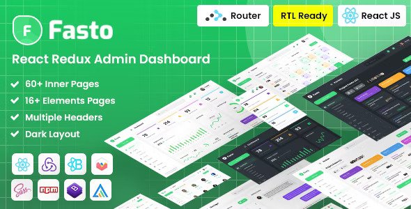 Fasto React Redux Saas Admin Dashboard Template