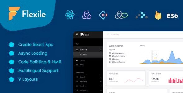 Flexile React Redux Admin Template based on Ant Framework