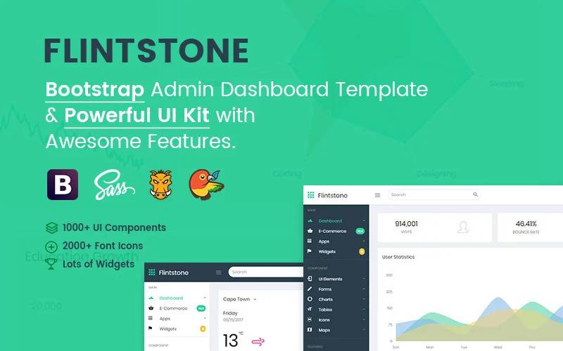 Flintstone The Ultimate Multipurpose Admin Template