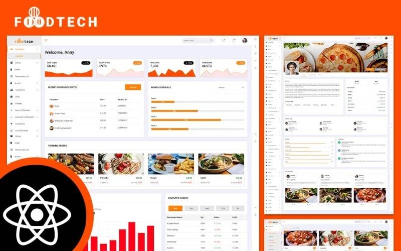 Foodtech Food Delivery & Restaurant React JS Admin Dashboard