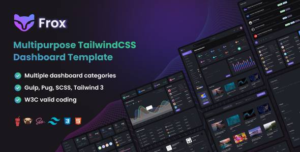 Frox Multipurpose TailwindCSS Dashboard Template