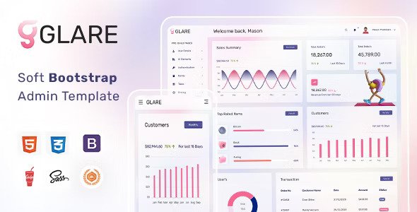 Glare Soft Vue JS, Bootstrap Admin Dashboard