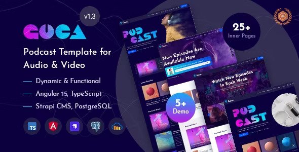 Goca Angular Podcast Theme Admin Dashboard