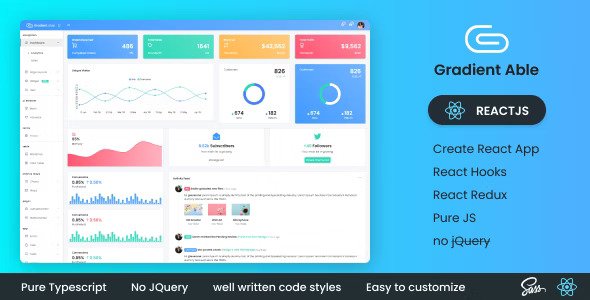 Gradient Able Reactjs Admin Dashboard