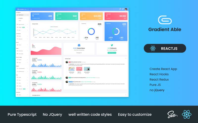 Gradient Able Reactjs Dashboard Admin Template