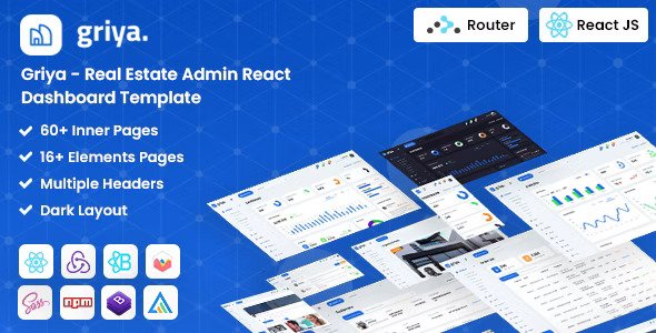 Griya React Redux Real Estate Admin Template