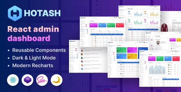 Hotash React Admin Dashboard Template