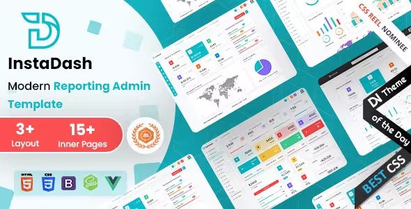 Instadash VueJS, HTML & SCSS Reporting Admin Dashboard