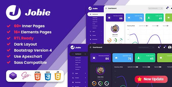 Jobie Job Portal Angular Admin Dashboard Template