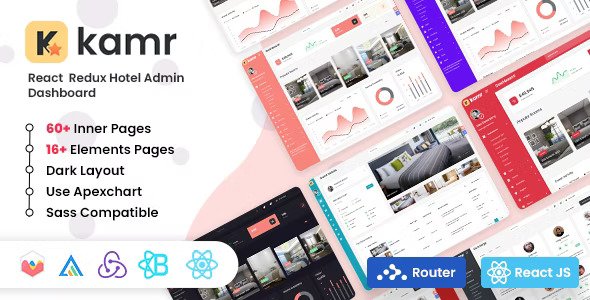 Kamr React Redux Hotel Admin Dashboard