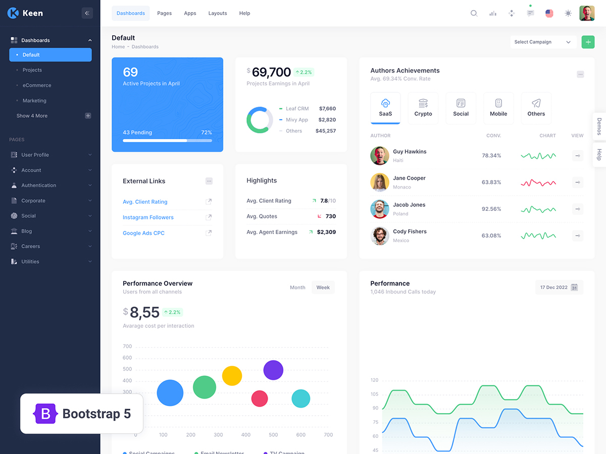 Keen Multi Demo Bootstrap Admin Dashboard Theme