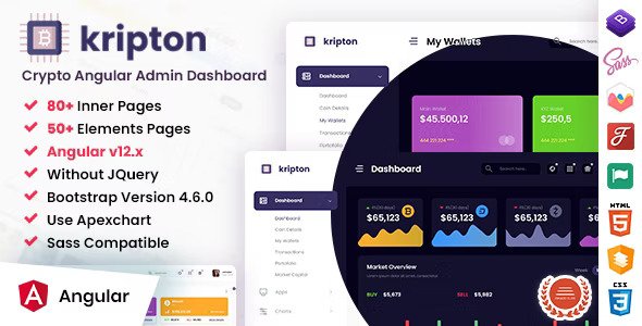 Kripton Crypto Admin Angular Dashboard Template