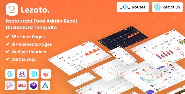 Lezato React Redux Restaurant Admin Template