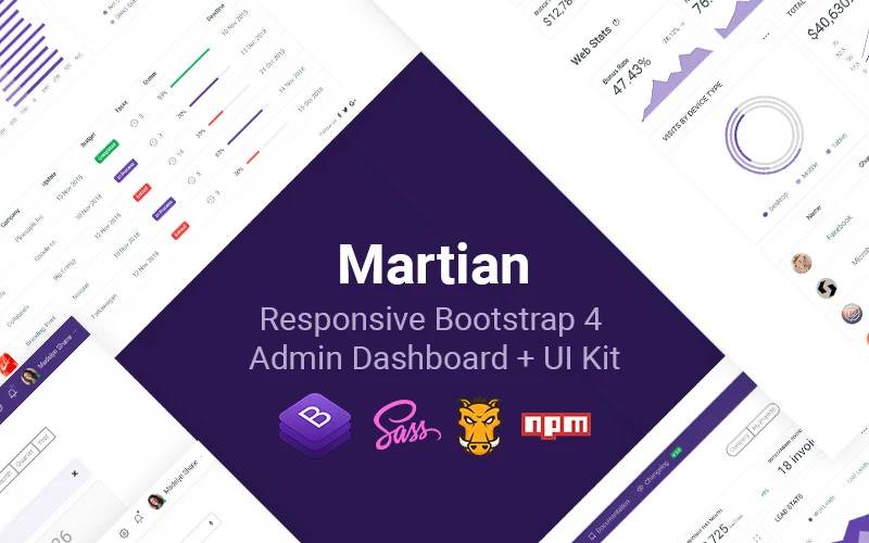 Martian Developerfriendly Bootstrap UI Kit Admin Template