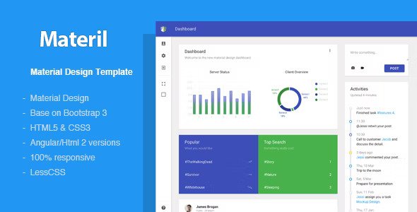 Materil Angular Material Design Admin Template