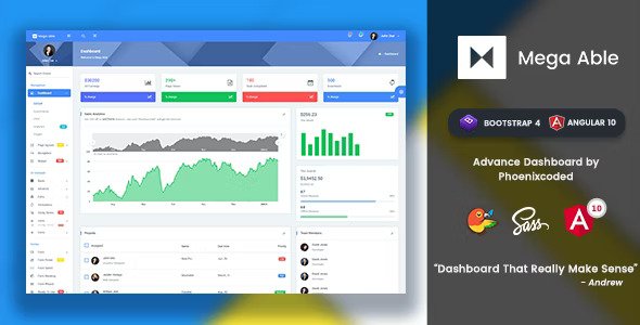 Mega Able Bootstrap & Angular Admin Template