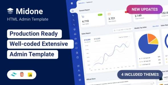 Midone HTML Admin Dashboard Template