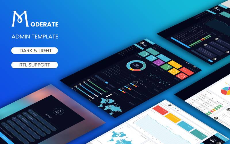 Moderate Bootstrap Dark & Light Admin Template