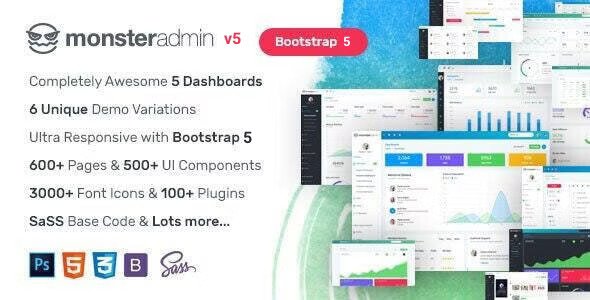 Monster Most Complete Bootstrap Admin Template