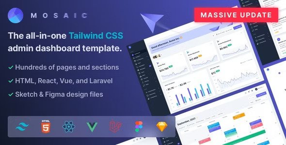 Mosaic Tailwind CSS Admin Dashboard Template