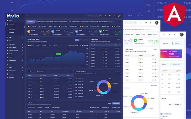 Mylo Multipurpose Angular Admin Dashboard