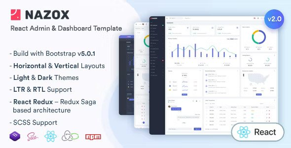 Nazox React Admin & Dashboard Template