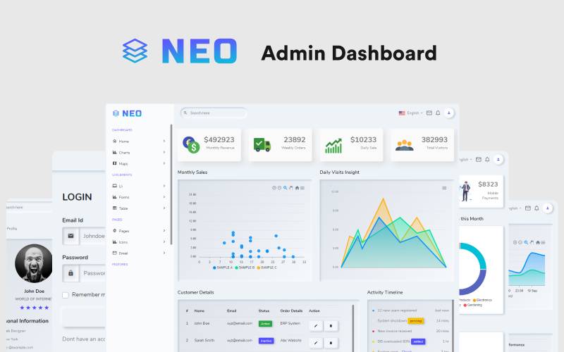 NEO Neumorphic Admin Template