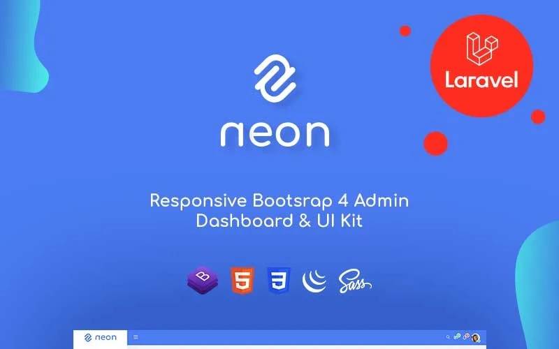 Neon Responsive Bootstrap Laravel Admin Template