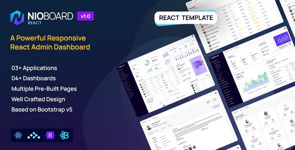 NioBoard React Bootstrap Admin Dashboard Template