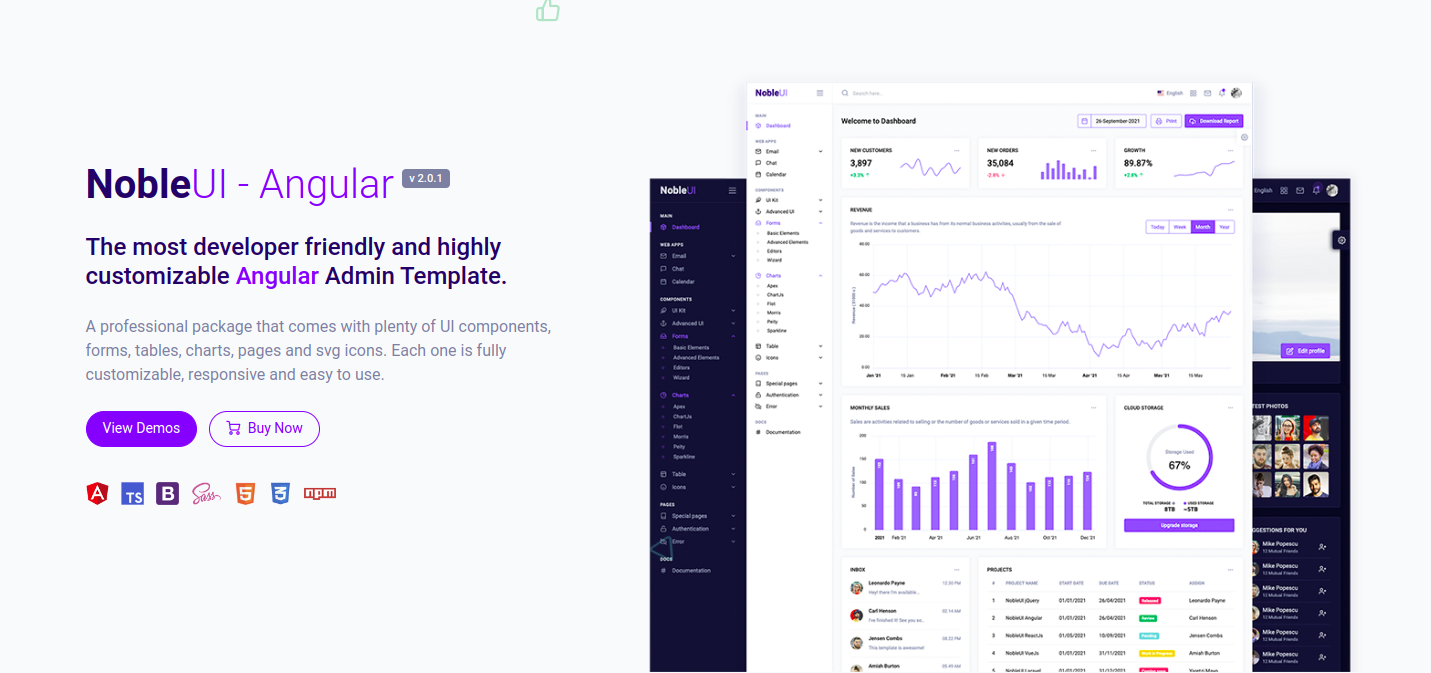 NobleUI Angular Admin Template